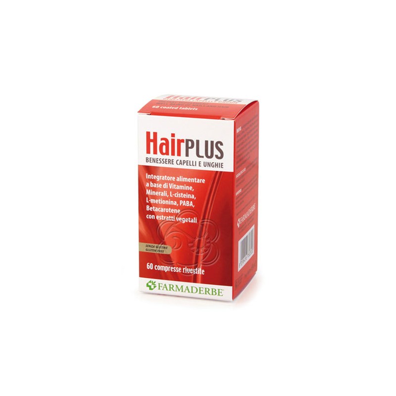 Hair Plus (60 Compresse) Farmaderbe - Benessere Capelli e Unghie Hair Plus (60 Compresse) Farmaderbe - Benessere Capelli e Unghie