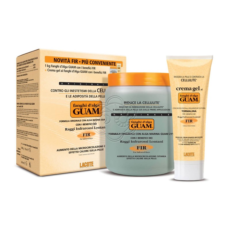 Fanghi Alga Guam (Confez. Convenienza) - 1 Fango da Kg + 1 Crema da 250 ml - Guam Lacote - Fanghi Anticellulite Fanghi Alga Guam (Confez. Convenienza) - 1 Fango da Kg + 1 Crema da 250 ml - Guam Lacote - Fanghi Anticellulite