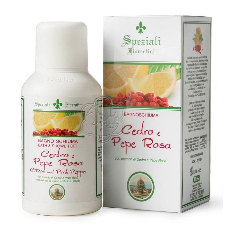 Bagnoschiuma Cedro & Pepe Rosa (250 ml) Derbe Speziali Fiorentini Bagnoschiuma Cedro & Pepe Rosa (250 ml) Derbe Speziali Fiorentini