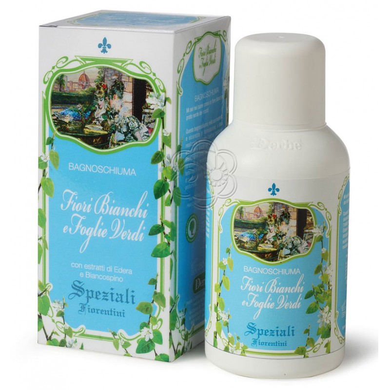 Bagnoschiuma Fiori Bianchi e Foglie Verdi (250 ml) Derbe Speziali Fiorentini - Regali Bagnoschiuma Fiori Bianchi e Foglie Verdi (250 ml) Derbe Speziali Fiorentini - Regali