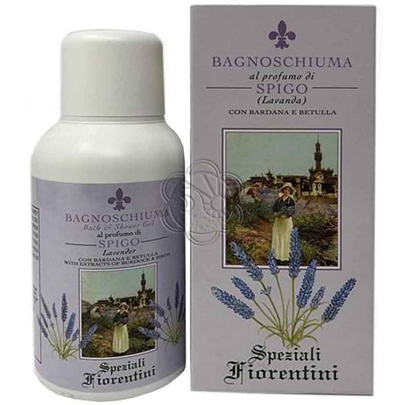 Bagnoschiuma Lavanda (250 ml) - Derbe Speziali Fiorentini - Regali Bagnoschiuma Lavanda (250 ml) - Derbe Speziali Fiorentini - Regali