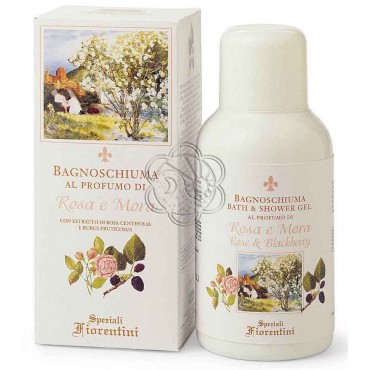 Bagnoschiuma Rosa e Mora (250 ml) Derbe Speziali Fiorentini - Regali