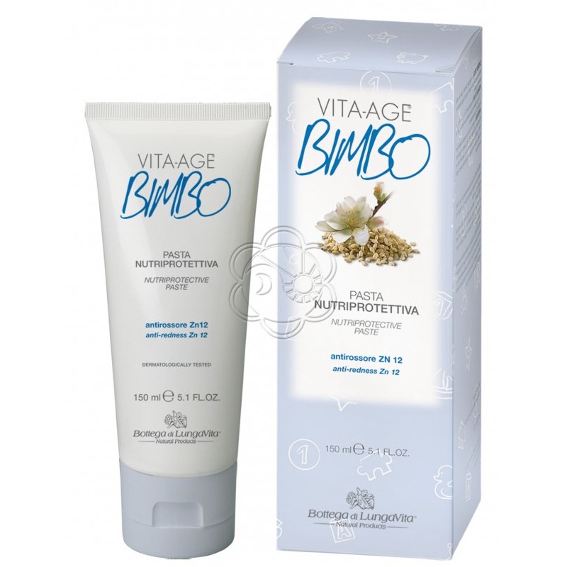 Pasta Nutriprotettiva Antirossore Zn12 Vita Age Bimbo (150 ml) Bottega di Lungavita - Creme Protettive Bimbi Pasta Nutriprotettiva Antirossore Zn12 Vita Age Bimbo (150 ml) Bottega di Lungavita - Creme Protettive Bimbi