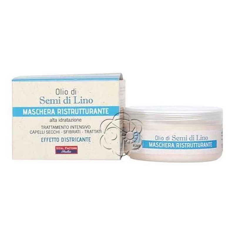 Maschera Ristrutturante olio di Semi di Lino (150 ml) Vital Factors - Maschere per Capelli