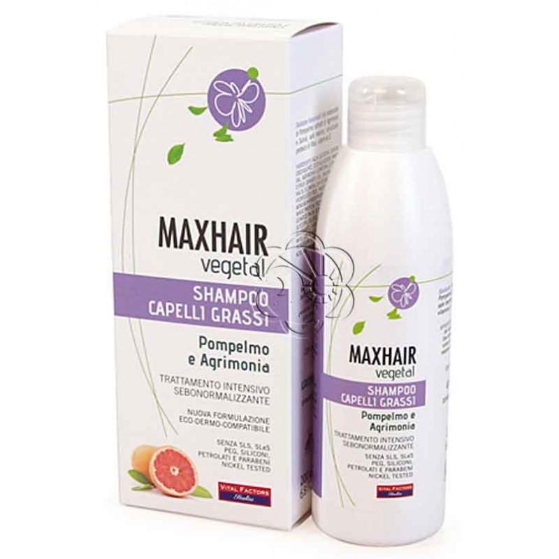 Shampoo Capelli Grassi MaxHair (200 ml) Vital Factors - Detergenti Delicati