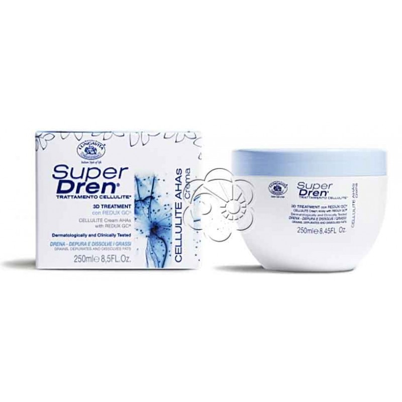 Crema Cellulite Super Dren AHAS (250 g) Bottega di Lungavita - Drenanti Crema Cellulite Super Dren AHAS (250 g) Bottega di Lungavita - Drenanti