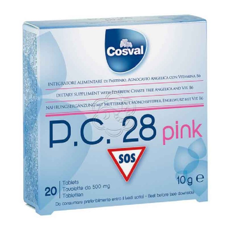 PC 28 Pink Tavolette Orosolubili (20 Tavolette) Cosval - Dolori