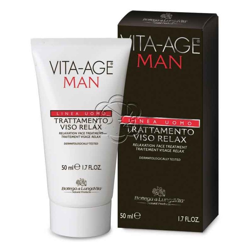 Trattamento Viso Relax Vita Age Uomo (50 ml) Bottega di Lungavita - Cosmetici Uomo