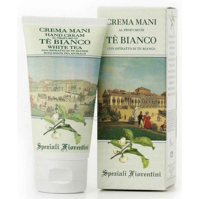 Crema Mani al Tè Bianco (75 ml) Derbe Speziali Fiorentini - Regali Crema Mani al Tè Bianco (75 ml) Derbe Speziali Fiorentini - Regali