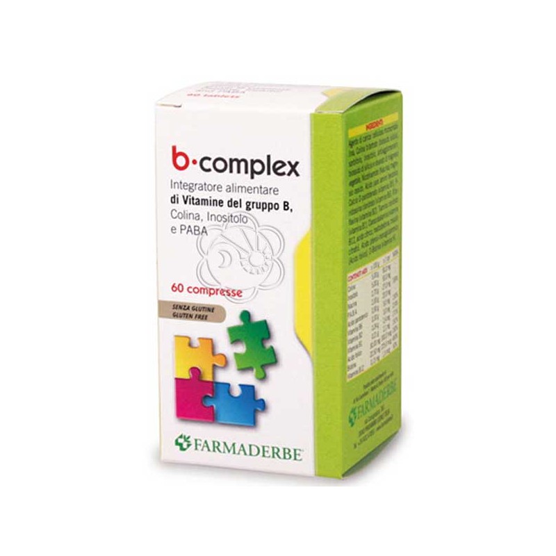 B Complex (60 Compresse) Farmaderbe - Vitamine B, Vitamina B, Complesso B