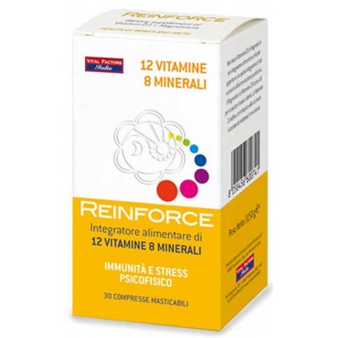Reinforce 8 Minerali e 12 Vitamine (30 compresse masticabili) Vital Factors