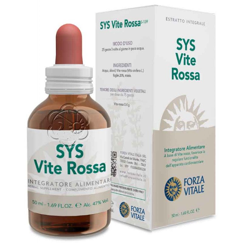T.M. Vite Rossa Sys (50 ml) Forza Vitale - Microcircolazione T.M. Vite Rossa Sys (50 ml) Forza Vitale - Microcircolazione