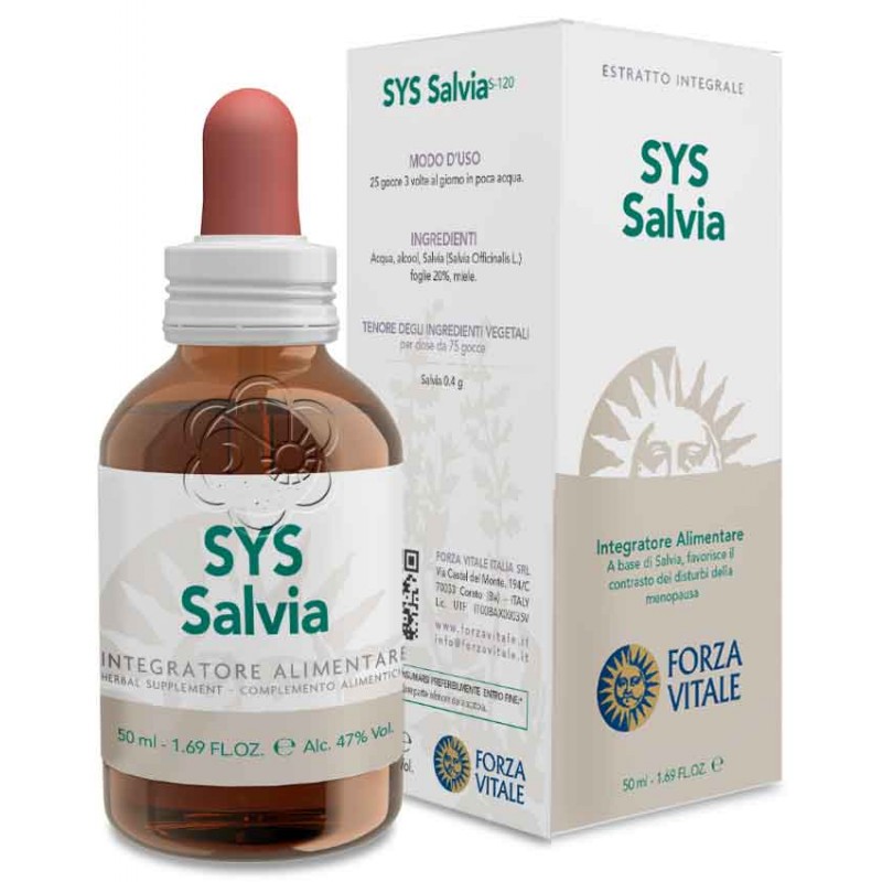T.M. Salvia Sys (50 ml) Forza Vitale - Tinture Madri ed Estratti - Sudorazione