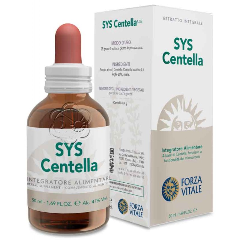 Sys Centella Asiatica 50 ml (Hydrocotyle asiatica) Forza Vitale - Tinture Madri Sys Centella Asiatica 50 ml (Hydrocotyle asiatica) Forza Vitale - Tinture Madri