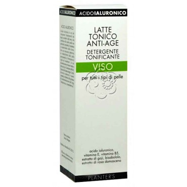 Latte Tonico Anti-Age Acido Ialuronico Viso (150 ml) Planters - Rughe, Antirughe