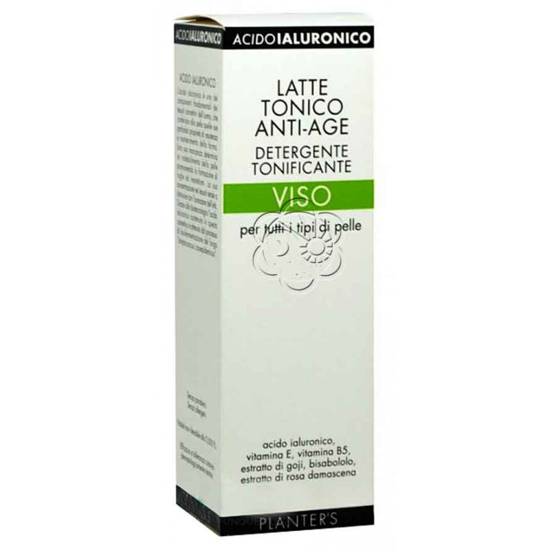 Latte Tonico Anti-Age Acido Ialuronico Viso (150 ml) Planters - Rughe, Antirughe Latte Tonico Anti-Age Acido Ialuronico Viso (150 ml) Planters - Rughe, Antirughe