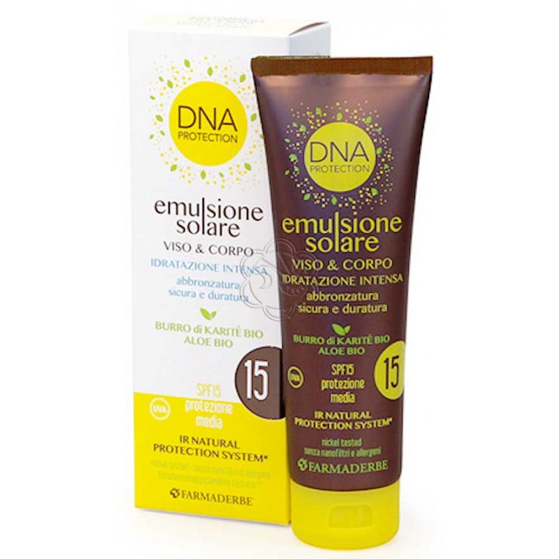 Emulsione Solare Protezione Medio-Bassa SPF 15 (200 ml) Farmaderbe - Protezione Pelli Meno Sensibili Emulsione Solare Protezione Medio-Bassa SPF 15 (200 ml) Farmaderbe - Protezione Pelli Meno Sensibili