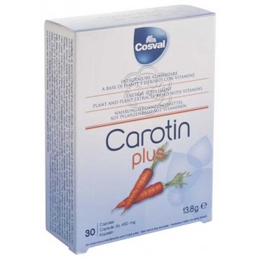 Carotin Plus - Integratore per Abbronzatura (30 Capsule da 460 mg) Cosval - Abbronzanti