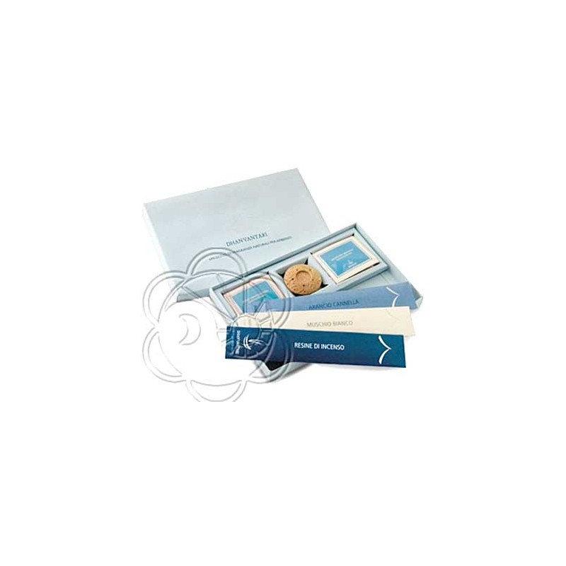 Confezione Regalo Fragranze Naturali per Ambienti (Colore Azzurro) Dhanvantari - Natale Confezione Regalo Fragranze Naturali per Ambienti (Colore Azzurro) Dhanvantari - Natale