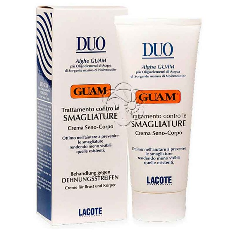 Crema Antismagliature Seno Corpo Duo (200 ml) Guam Lacote - Rilassamento Pelle Crema Antismagliature Seno Corpo Duo (200 ml) Guam Lacote - Rilassamento Pelle