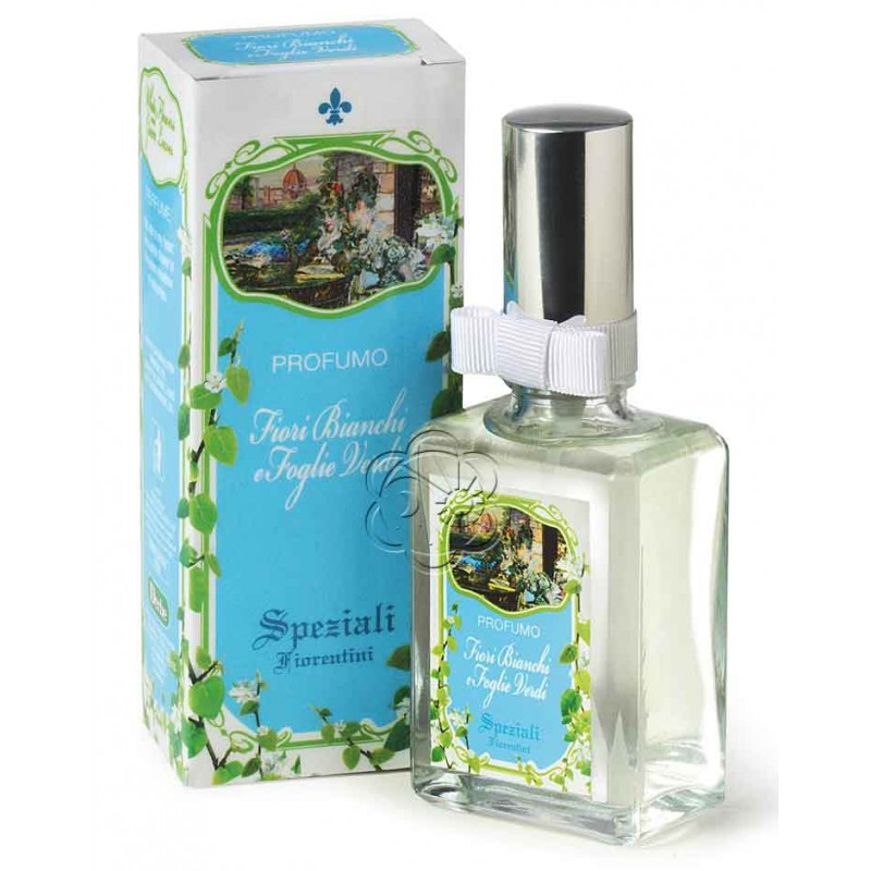 Profumo Fiori Bianchi e Foglie Verdi (50 ml) Derbe Speziali Fiorentini - Regali Profumo Fiori Bianchi e Foglie Verdi (50 ml) Derbe Speziali Fiorentini - Regali