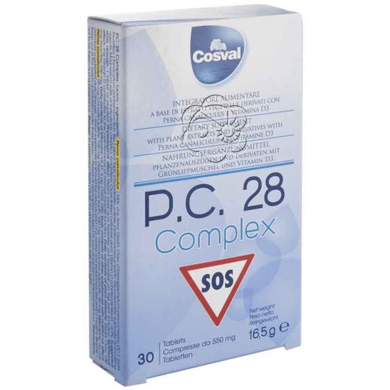 PC 28 Complex Tavolette Deglutibili (30 Tavolette) Cosval - Dolori PC 28 Complex Tavolette Deglutibili (30 Tavolette) Cosval - Dolori