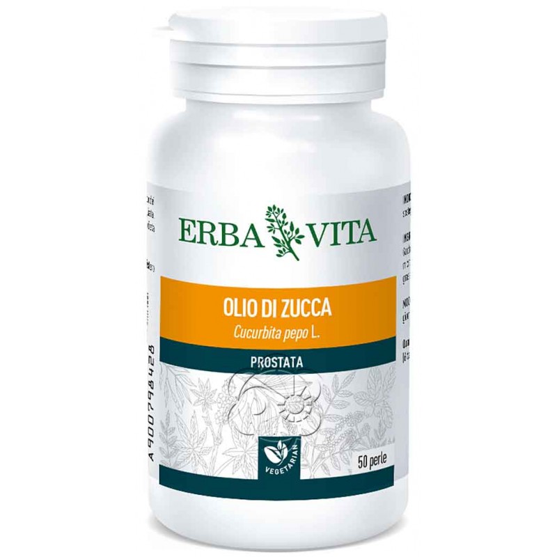 Olio di Semi di Zucca (50 Perle) Erba Vita - Prostatite Olio di Semi di Zucca (50 Perle) Erba Vita - Prostatite