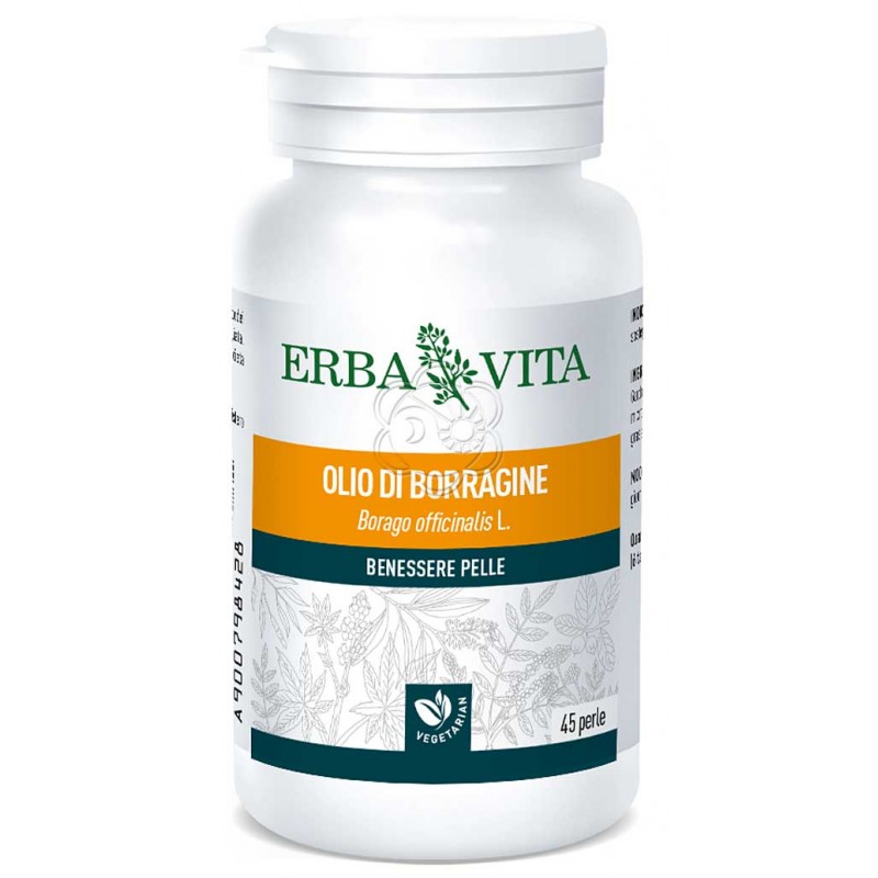 Olio di Borragine (45 Perle) Erba Vita - Arterie Olio di Borragine (45 Perle) Erba Vita - Arterie