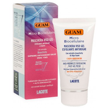 Maschera Viso Gel Esfoliante Antirughe a Strappo Micro Biocellulaire (75 ml) Guam Lacote - Cosmesi