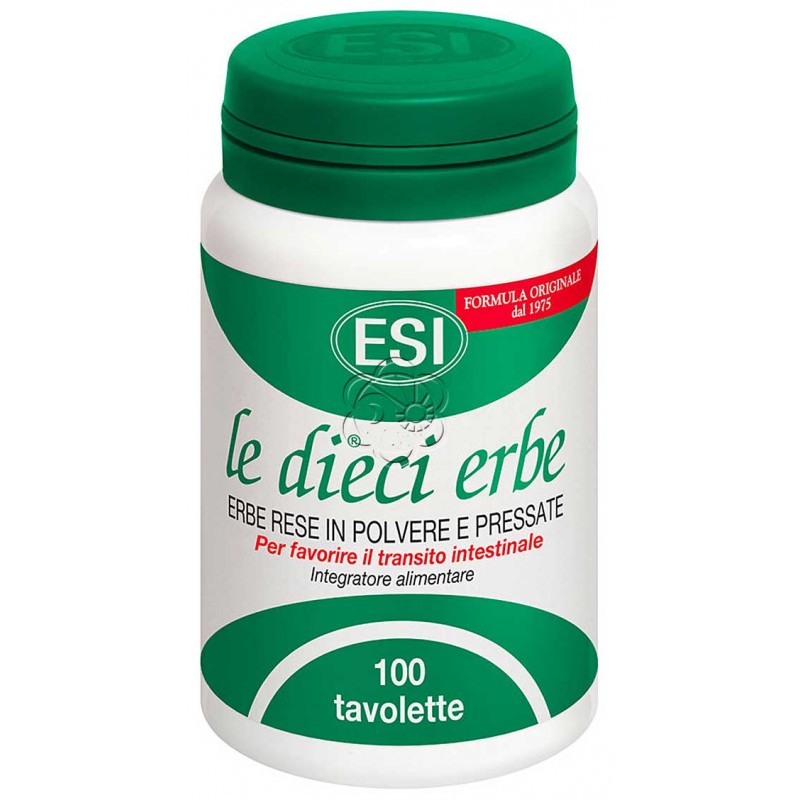 Le 10 Erbe - Le Dieci Erbe (100 Tavolette) - Esi Italia - Intestino Pigro Le 10 Erbe - Le Dieci Erbe (100 Tavolette) - Esi Italia - Intestino Pigro