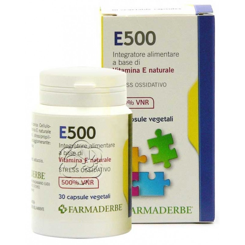 Vitamina E 500 (30 Perle) Farmaderbe - Vitamine
