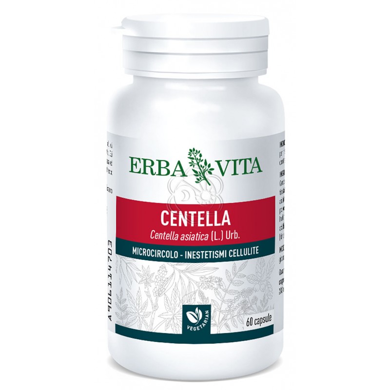 Centella Asiatica (60 Capsule) Erba Vita - Microcircolazione Centella Asiatica (60 Capsule) Erba Vita - Microcircolazione