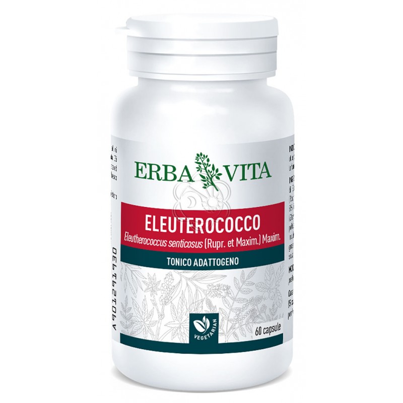 Eleuterococco - Ginseng Siberiano (60 Capsule) Erba Vita - Tonico Eleuterococco - Ginseng Siberiano (60 Capsule) Erba Vita - Tonico