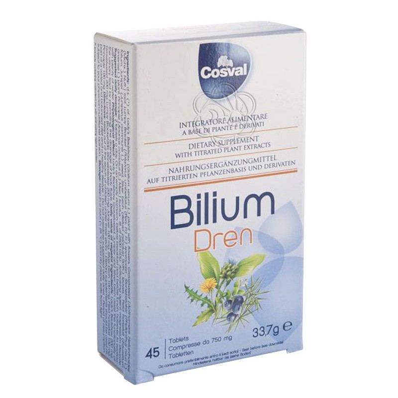 Bilium Dren - (45 Tavolette) Cosval - Ritenzione di liquidi
