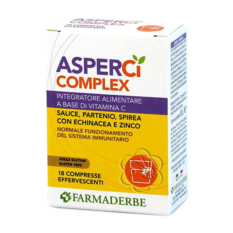 Asper Ci Complex (18 Compresse Effervesc.) Farmaderbe Nutraline - Influenza e Raffreddore