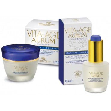 Kit Antirughe Vita Age Aurum - Crema + Siero (50+30 ml) Bottega di Lungavita - Cosmesi Vegetale