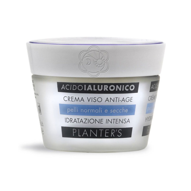 Crema Viso Idratante Acido Ialuronico Pelli Normali e Secche (50 ml) Planters - Cosmesi Vegetale Crema Viso Idratante Acido Ialuronico Pelli Normali e Secche (50 ml) Planters - Cosmesi Vegetale