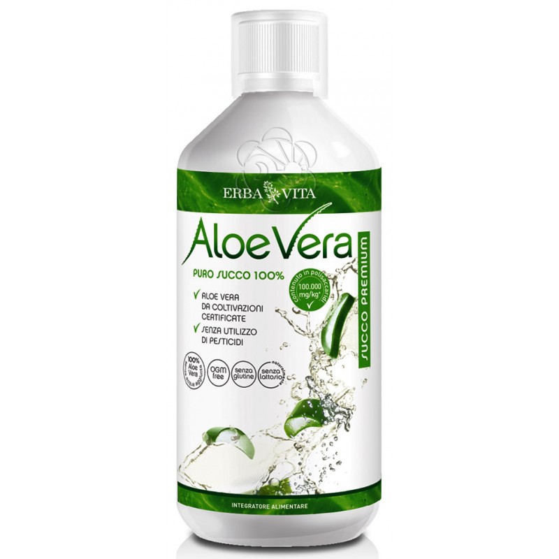 Aloe vera Succo Purissimo 100% (1 litro) Erba Vita Aloe vera Succo Purissimo 100% (1 litro) Erba Vita