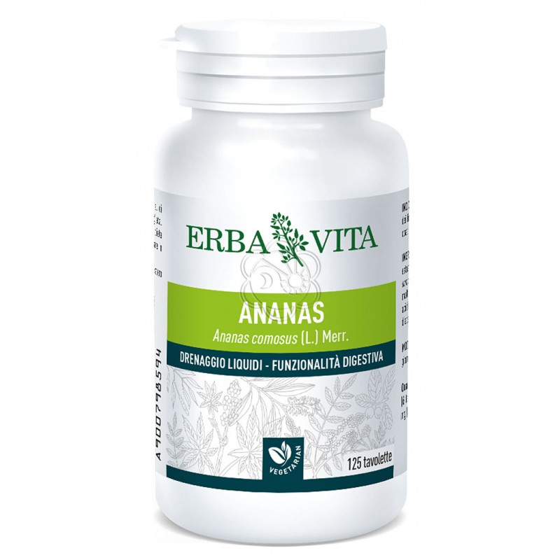 Ananas (125 Tavolette) Erba Vita - Cellulite, Enzimi Proteolitici Ananas (125 Tavolette) Erba Vita - Cellulite, Enzimi Proteolitici