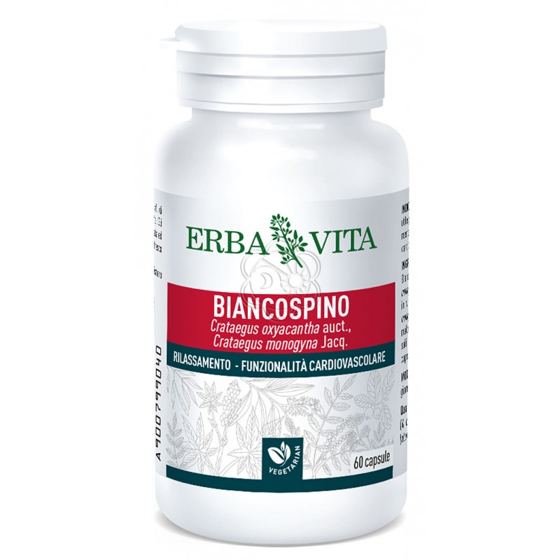 Biancospino (60 Capsule) Erba Vita - Agitazione Nervosa, Insonnia Biancospino (60 Capsule) Erba Vita - Agitazione Nervosa, Insonnia