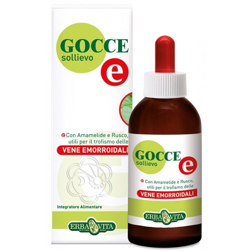 Gocce Sollievo E - Vene Emorroidali (50 ml) Erba Vita - Emorroidi