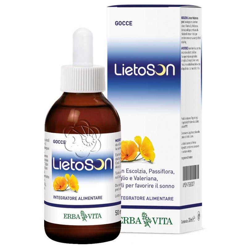 Lietoson Gocce (50 ml) Erba Vita - Insonnia, Sonno Agitato Lietoson Gocce (50 ml) Erba Vita - Insonnia, Sonno Agitato