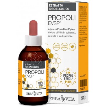 Propoli Estratto Idroalcolico evsp (30 ml) Erba Vita - Gocce alcoliche di Propoli