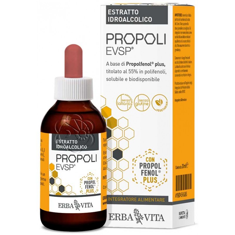 Propoli Estratto Idroalcolico evsp (30 ml) Erba Vita - Gocce alcoliche di Propoli Propoli Estratto Idroalcolico evsp (30 ml) Erba Vita - Gocce alcoliche di Propoli