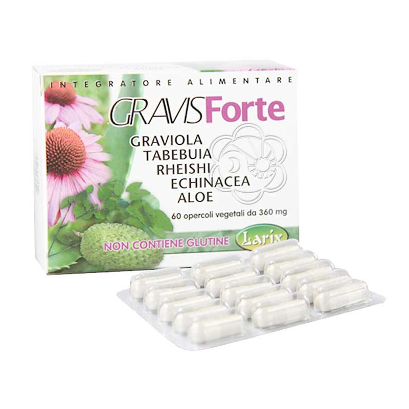 GravisForte (60 Opercoli) Larix - con Graviola e Aloe - Immunomodulante GravisForte (60 Opercoli) Larix - con Graviola e Aloe - Immunomodulante