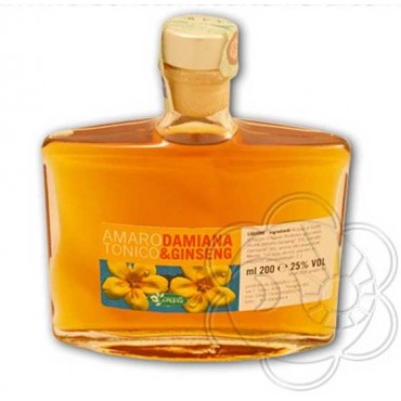 Amaro Tonico Damiana e Ginseng (200 ml) Sangalli - Liquori Naturali