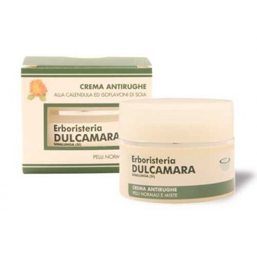 Crema Antirughe Pelli Normali e Miste (50 ml) Linea Erboristeria Dulcamara - Cosmesi
