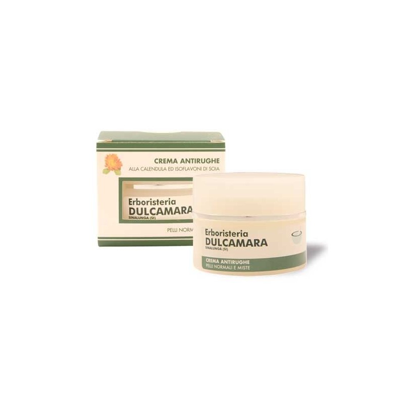 Crema Antirughe Pelli Normali e Miste (50 ml) Linea Erboristeria Dulcamara - Cosmesi