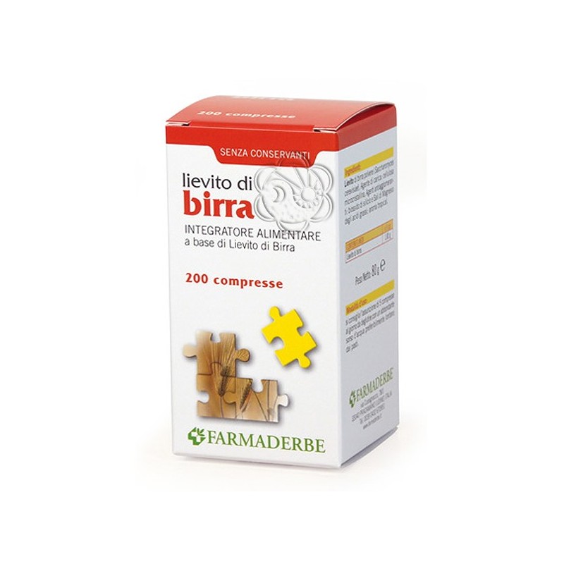Lievito di Birra (200 Compresse) Farmaderbe - Capelli Deboli Lievito di Birra (200 Compresse) Farmaderbe - Capelli Deboli