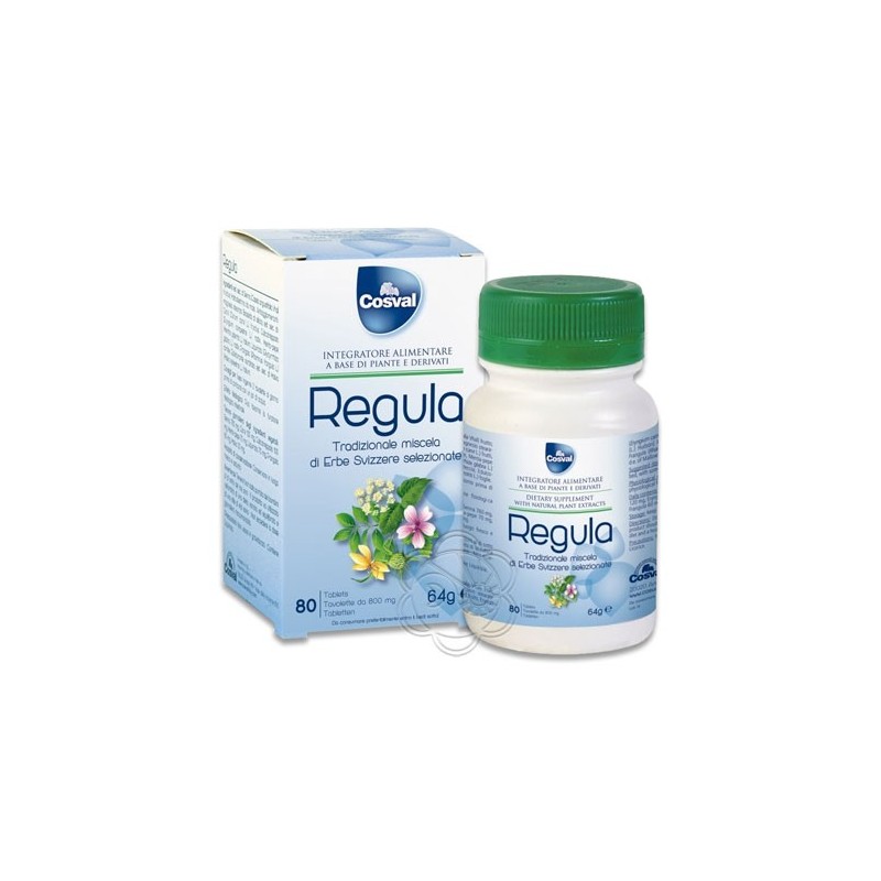 Regula - Miscela di Erbe Svizzere (80 Tavolette) Cosval - Intestino Pigro Regula - Miscela di Erbe Svizzere (80 Tavolette) Cosval - Intestino Pigro